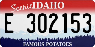 ID license plate E302153