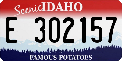 ID license plate E302157