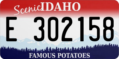 ID license plate E302158