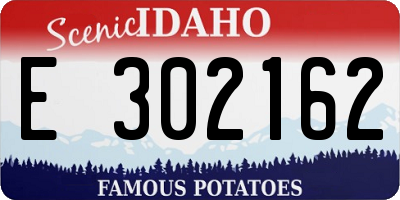 ID license plate E302162