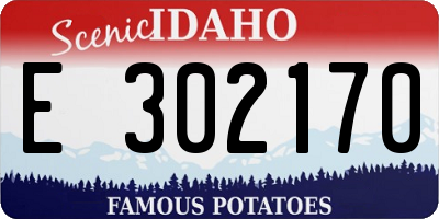 ID license plate E302170