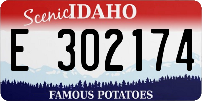 ID license plate E302174