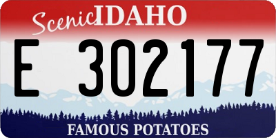 ID license plate E302177