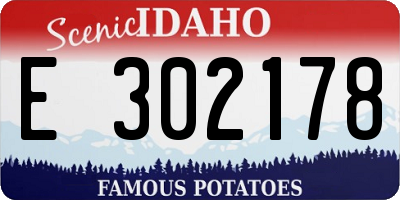 ID license plate E302178