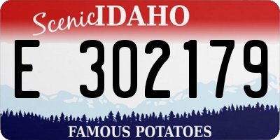 ID license plate E302179