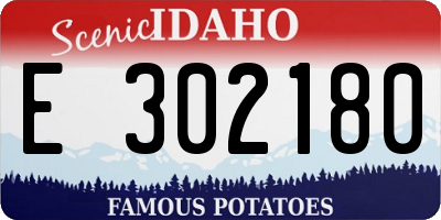 ID license plate E302180