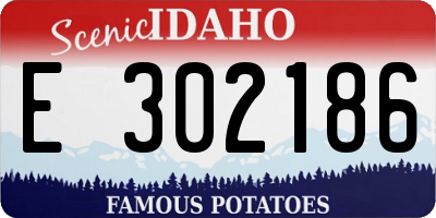 ID license plate E302186