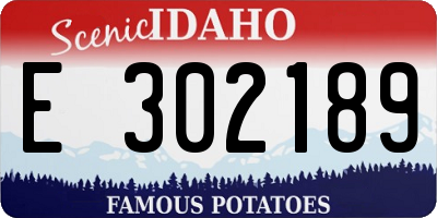 ID license plate E302189