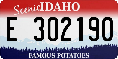 ID license plate E302190