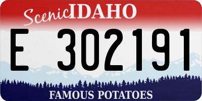 ID license plate E302191