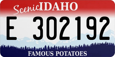 ID license plate E302192