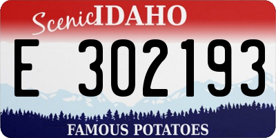 ID license plate E302193