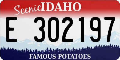 ID license plate E302197