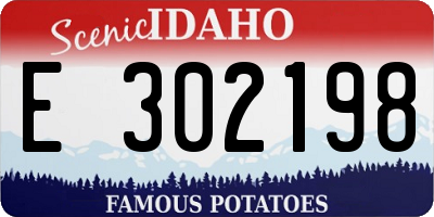 ID license plate E302198