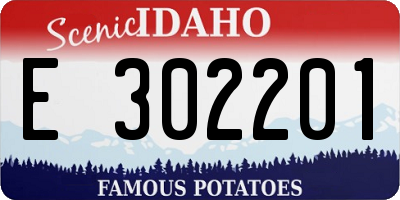 ID license plate E302201