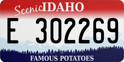 ID license plate E302269