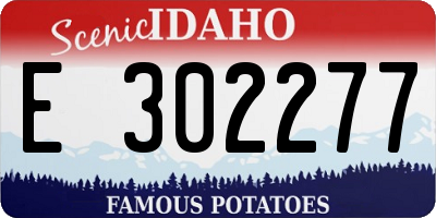 ID license plate E302277