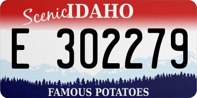 ID license plate E302279