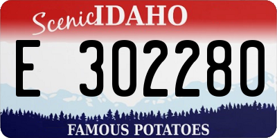 ID license plate E302280