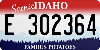 ID license plate E302364