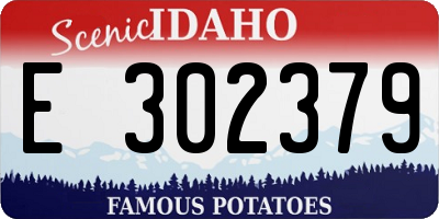 ID license plate E302379