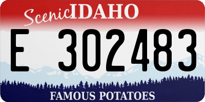 ID license plate E302483