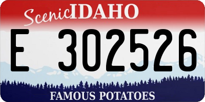 ID license plate E302526