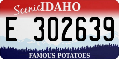 ID license plate E302639