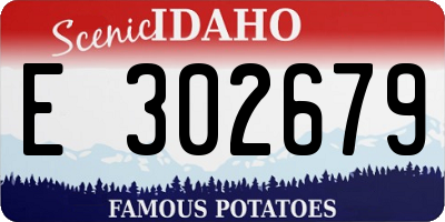 ID license plate E302679