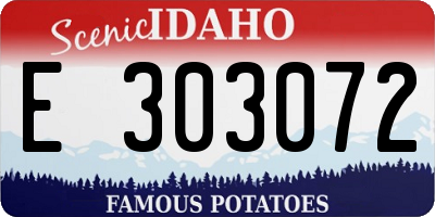 ID license plate E303072