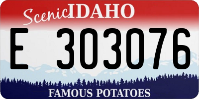 ID license plate E303076