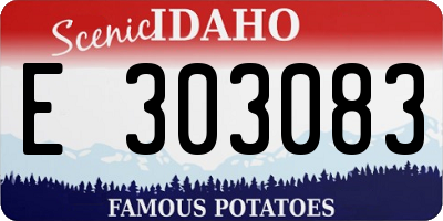 ID license plate E303083