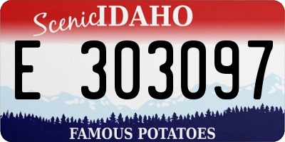 ID license plate E303097