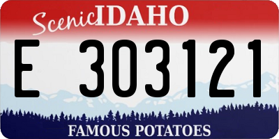 ID license plate E303121