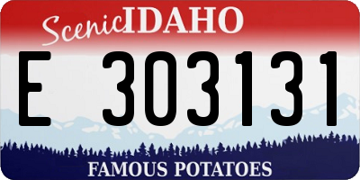 ID license plate E303131