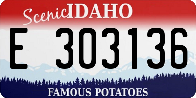 ID license plate E303136