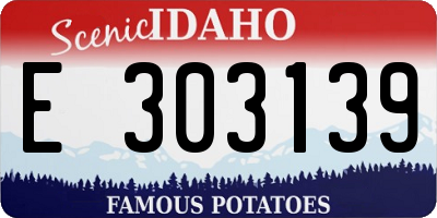 ID license plate E303139