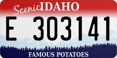 ID license plate E303141