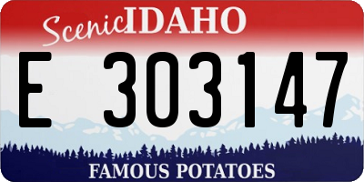 ID license plate E303147