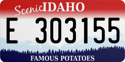 ID license plate E303155