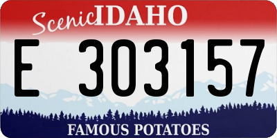 ID license plate E303157