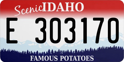 ID license plate E303170