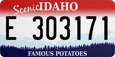 ID license plate E303171