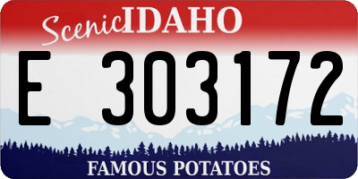ID license plate E303172