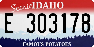 ID license plate E303178