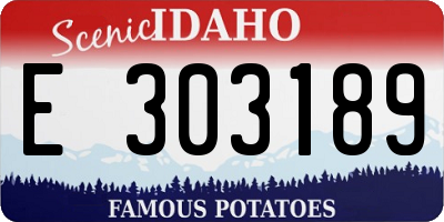 ID license plate E303189