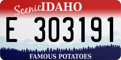 ID license plate E303191