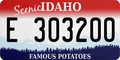 ID license plate E303200