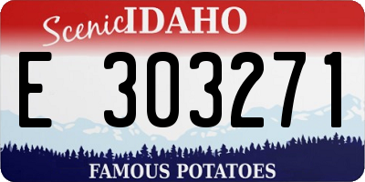 ID license plate E303271