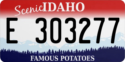ID license plate E303277